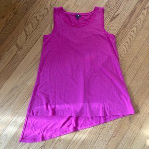 Pink Cable & Gauge Sleeveless Asymmetrical Tunic Tank Sweater sz L